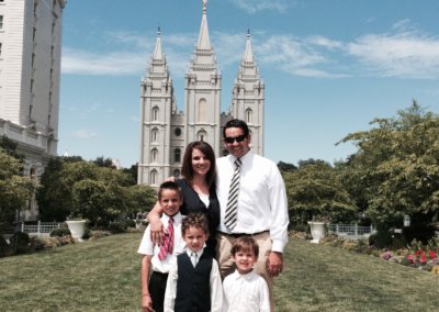 Matthew Littlemore and his family in Salt Lake City